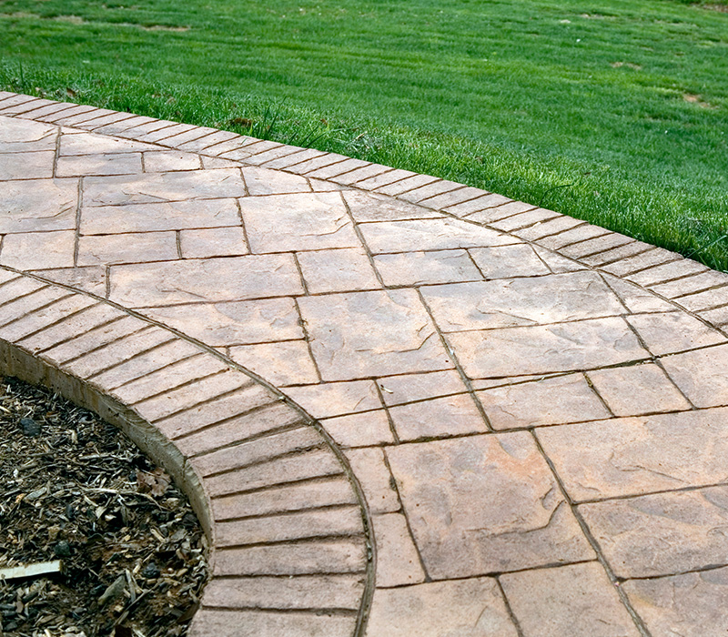 Stamped Concrete Walkway