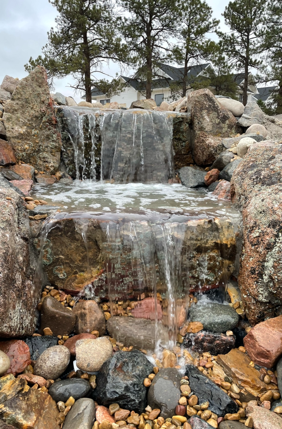 Stone Waterfall built by Blue Sky