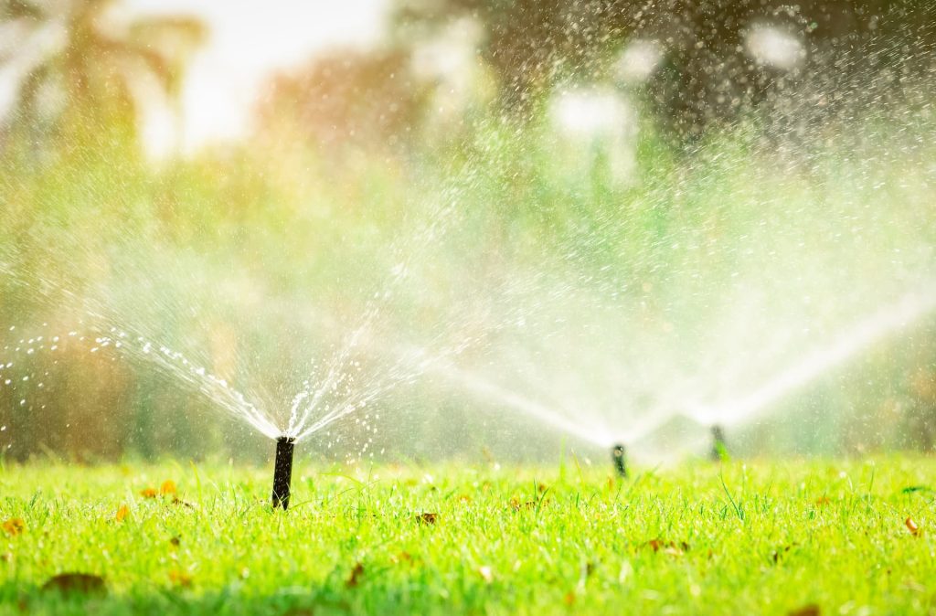 Beautiful sprinklers installed by Blue Sky's Irrigation System